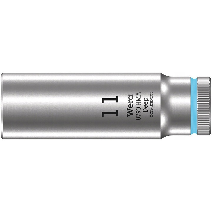Cricheta tubulara Wera 1/4" 11mm, lunga, pentru acces dificil