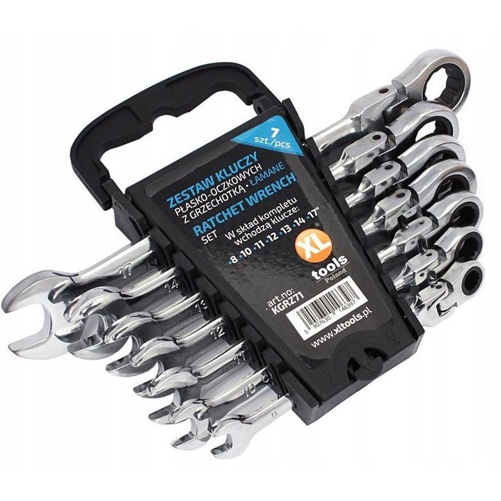 Set Chei Fixe-Inelare cu Clichet, Articulate, 7 Bucati XLTOOLS