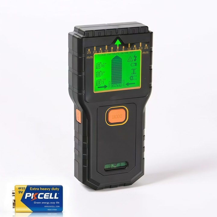 Detector cabluri electrice 7-in-1, XONGSOR, calibrare automată, scaner de perete, negru