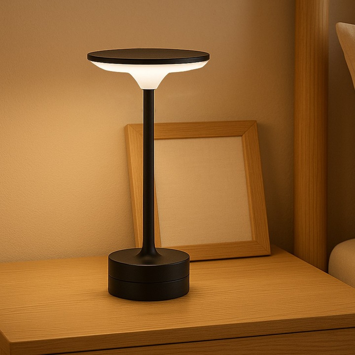 Tavolo asztali lámpa, Milagro, LED, 5W, fekete, 13x13x29cm