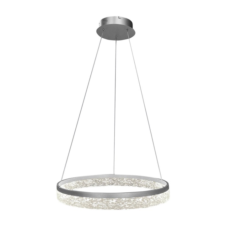 Milagro Gala Silver LED 25W függőlámpa, ezüst, 45x45cm