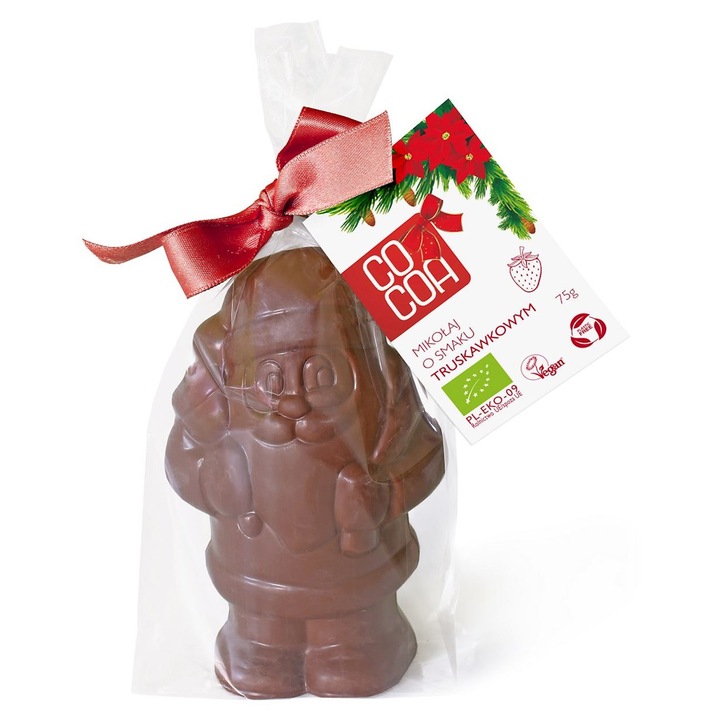 Ciocolata Cocoa 75g, contine migdale si capsuni