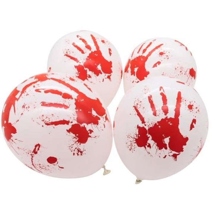 Комплект латексови балони Хелоуин-кръв 27,5 см, AMSCAN, 4 броя