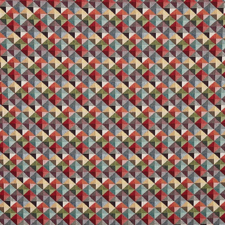 Kt Kilotela - Kárpitanyag, Dekoratív Anyag, Jacquard Kárpit, Szék-, Kanapé-, Bútor Kárpit, 330 G/M², Divatos Kiegészítők, Asztalterítő, Függöny, Dekoratív Cikkek, Háromszögek, Többszínű, Fekete ─ 1 Méter