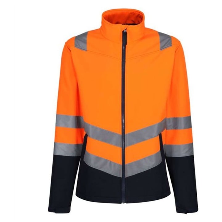 Férfi kabát, softshell, jól láthatósági, Regatta RETRA722, narancssárga/sötétkék, M