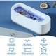 Curatator ultrasonic portabil, capacitate 300ml, design compact, cu lumina albastra, pentru ochelari, bijuterii, ceasuri
