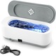 Curatator ultrasonic portabil, capacitate 300ml, design compact, cu lumina albastra, pentru ochelari, bijuterii, ceasuri