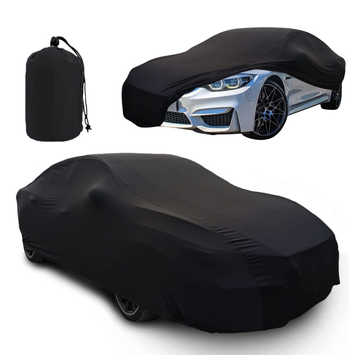 Prelata Auto Hasepe® Premium Toate Anotimpurile 534x178x132 Cm Impermeabila, Prelata Auto Cu Protectie Completa Ploaie Soare Praf Si Zgarieturi, Prelata Auto Pentru Exterior Cu Fixare Sigura Si Material Rezistent, Husa Protectie Masina Pentru Utilizare