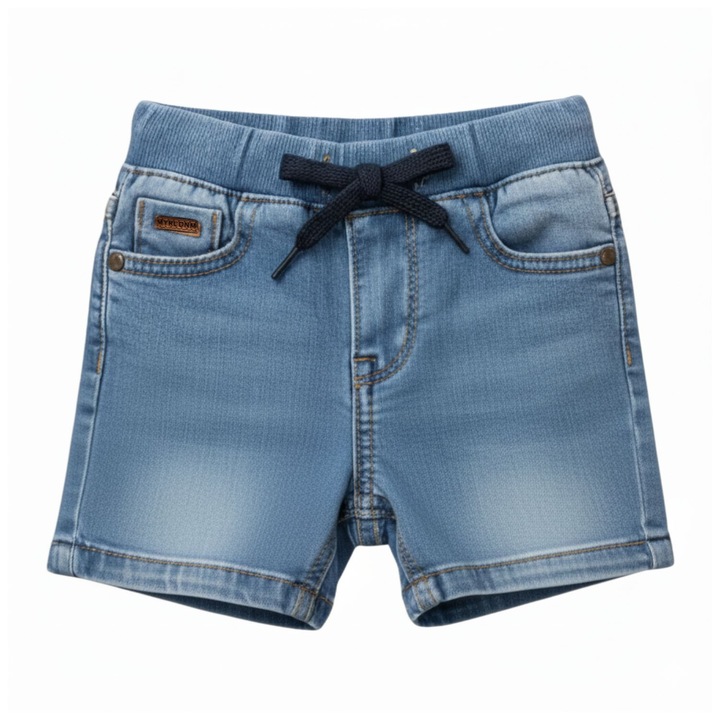 Pantaloni scurti baieti Mayoral, albastru, bumbac si elastan, 68 CM