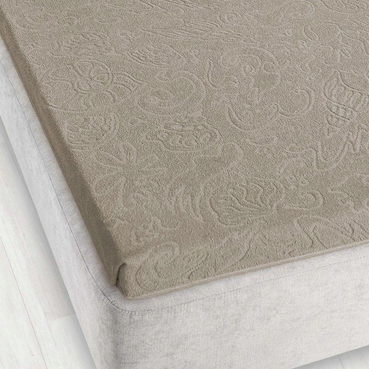 Cearsaf Terry Zwoltex 175x220 cm Bumbac Bej Jacquard
