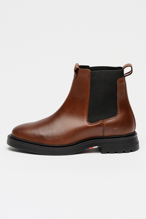 Tommy Hilfiger, Кожени боти Comfort Chelsea, Коняк кафяв
