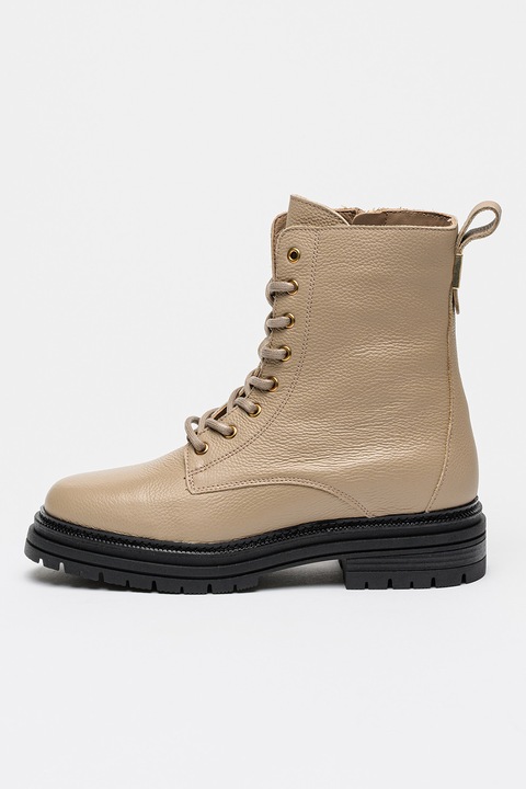 Tommy Hilfiger, Ghete din piele cu benzi pull-on, Bej