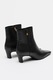 Tommy Hilfiger, Botine din piele cu varf patrat, Negru