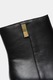 Tommy Hilfiger, Botine din piele cu varf patrat, Negru