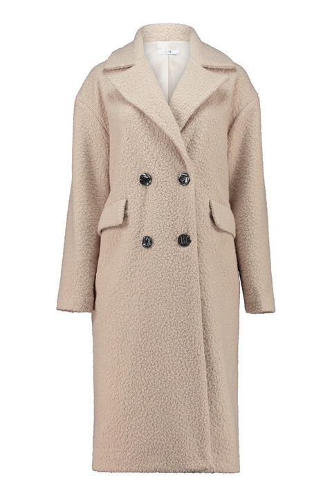 Hailys, Palton uni cu nasturi, Bej inchis