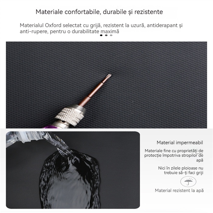 Husă laptop 15.6", impermeabilă, cu curea de umăr detasabilă, neagră
