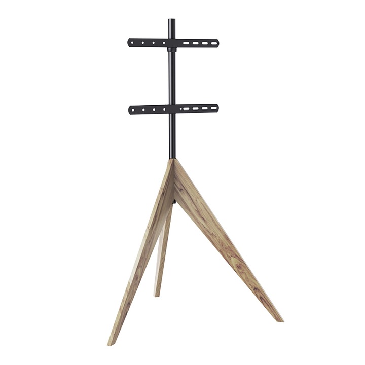Xtrarm Argo TV állvány, 140 cm-es magasságig, 360 fokos elforgatás, kb. 26-65 hüvelykes televíziókhoz, max. 40 kg, max. VESA 400X400 mm, öregített tölgyfa TV állvány