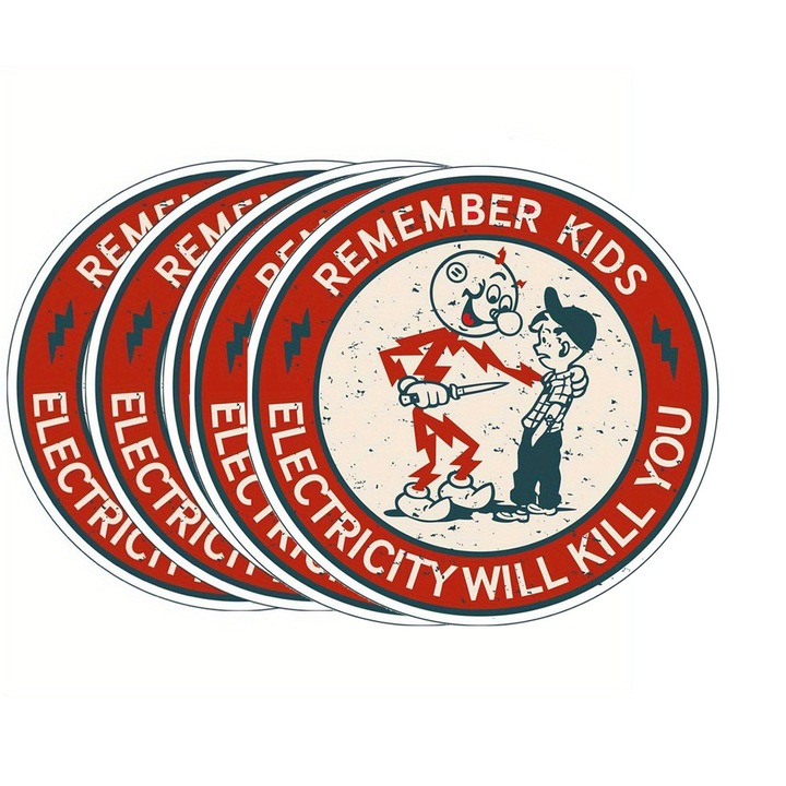 Set 5 stickere autoadezive multicolor Remember Kids, vinil, 1mm