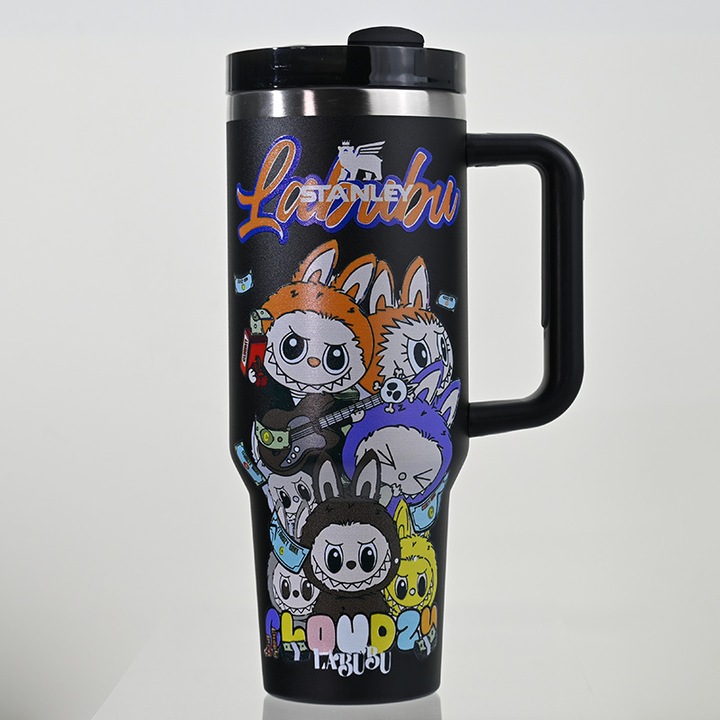 Stanley termosz, rozsdamentes acél, fekete szalaggal, 1180ml