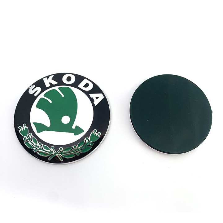 Set embleme Skoda Octavia 2 2004-2013, 90mm fata, 80mm spate