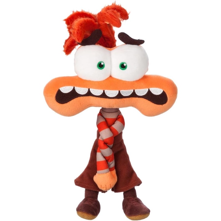 Jucarie de plus, Inside Out 2, Anxiety, 30cm, Portocaliu, Jibbitz Pixar