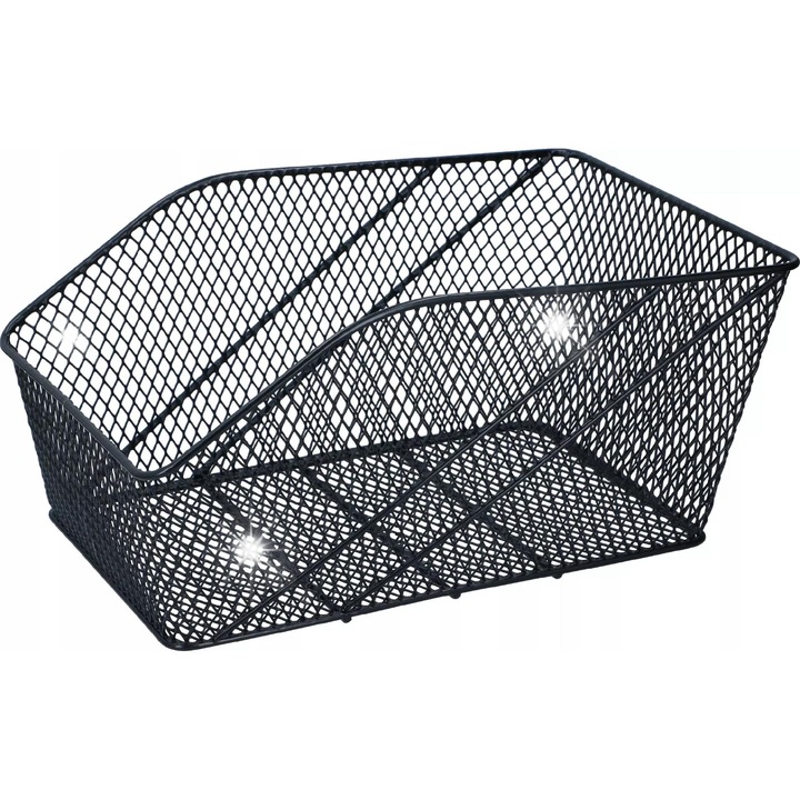 Кошница за велосипед DUNLOP 13л, 10кг, метална, черна, размери 29,5x48x20см