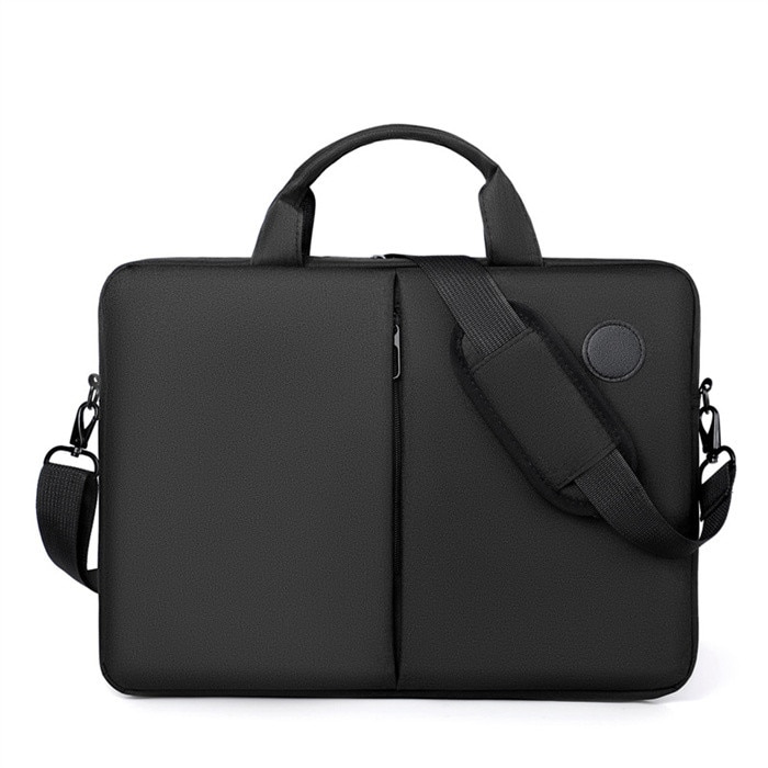Geantă laptop 15.6", impermeabilă, curea de umăr detasabilă, neagră