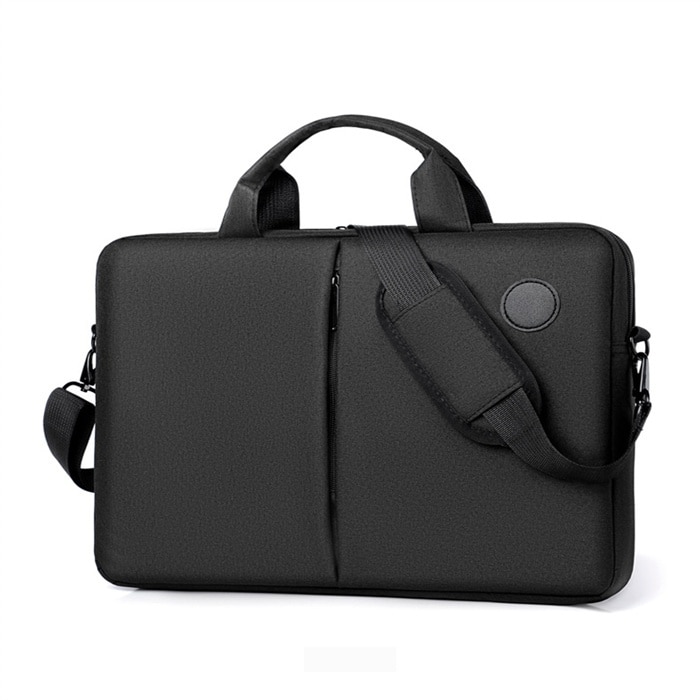 Geantă laptop 15.6", impermeabilă, curea de umăr detasabilă, neagră