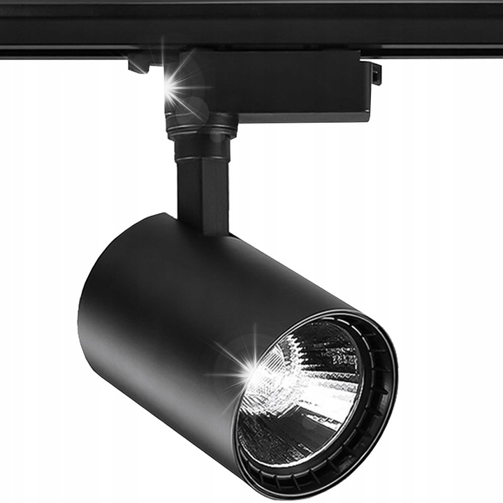 Set 1 Reflektor sínnel, Decorya, 30W, Fekete szín, 1m