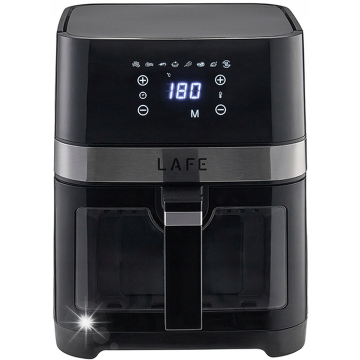 Lafe MasterFry 5L 1500W olajmentes fritőz, fekete, 7 program, LCD kijelző