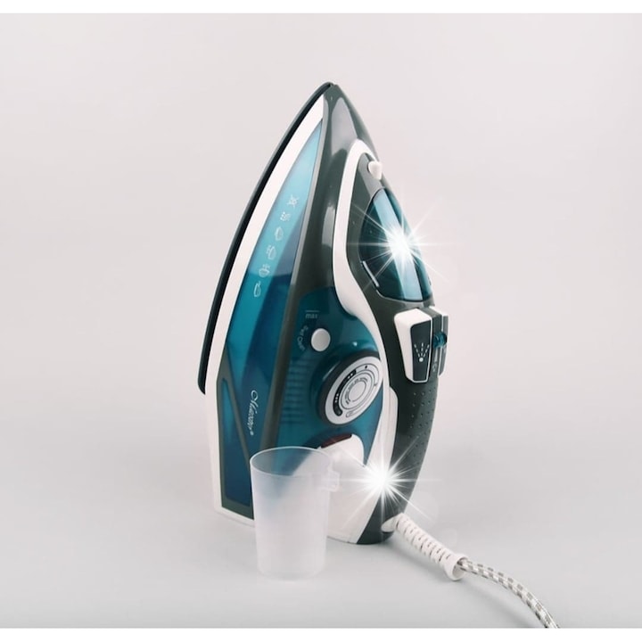 Fier de calcat cu abur Maestro MR 304C, 2200W, functie de auto-curatare, protectie impotriva scurgerilor, alb
