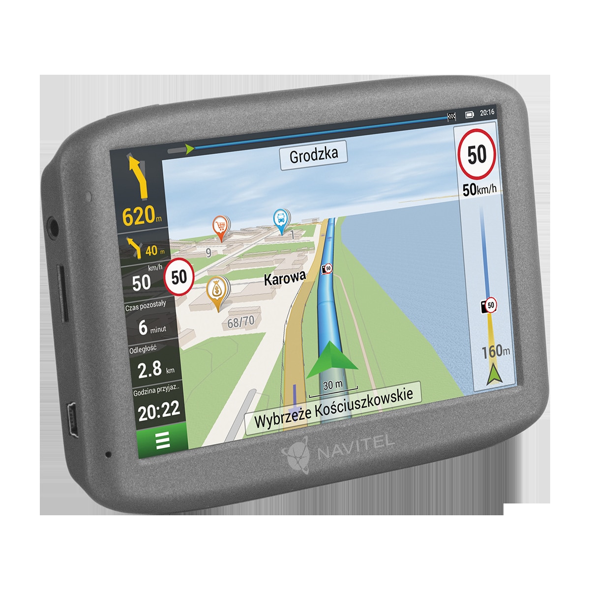 Navitel E505M Navigatore 5 Pollici | Mappe Vita Europa | Supporto Magnetico | Ricevitore FM | 47 Paesi - 5