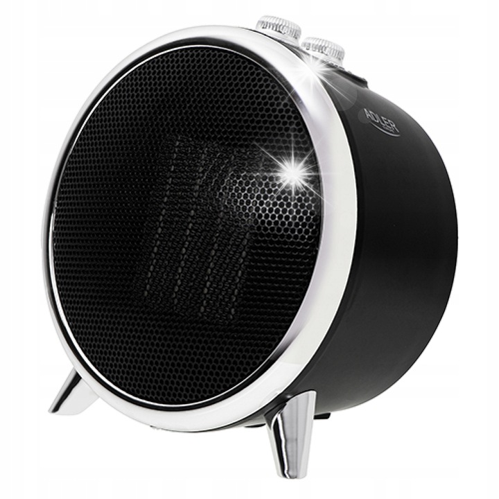 Adler hőlégfúvó, AD 7742 modell, 2 teljesítményszint, 1500W, fekete-ezüst, 22,3x16,8x24,5cm