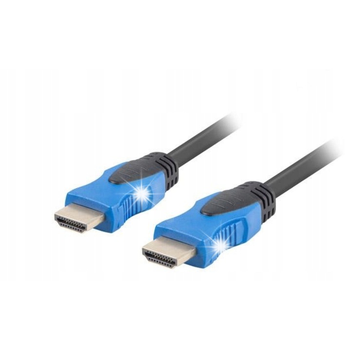 Кабел HDMI Lanberg 15м 4K, черен, 19-пинов M/M, скорост на предаване 18 Gb/s