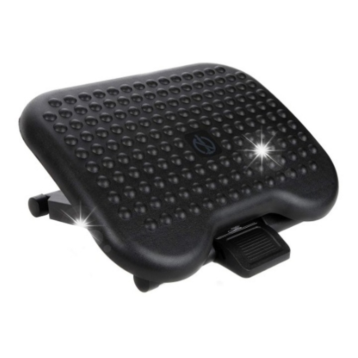 Ergonomikus lábtámasz, állítható, grafit, 460x340mm