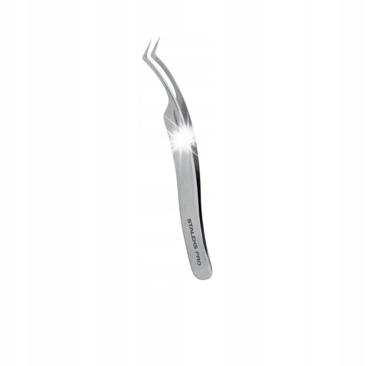 Пинсета Staleks TE-40/12 за удължаване на мигли, от стомана 40X13, ергономична, устойчива на корозия