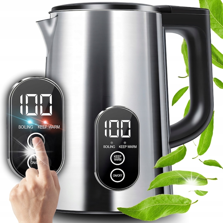 Fierbator electric Maestro, 1,7L, 1850W, rosu-negru, 23x21x15,5cm