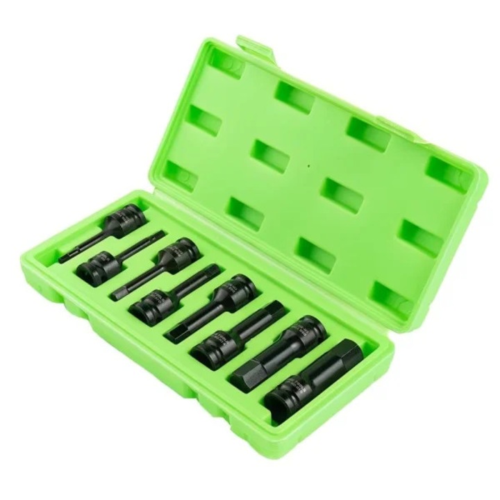 8buc patrat1/2" set biti hexagonali de inpact