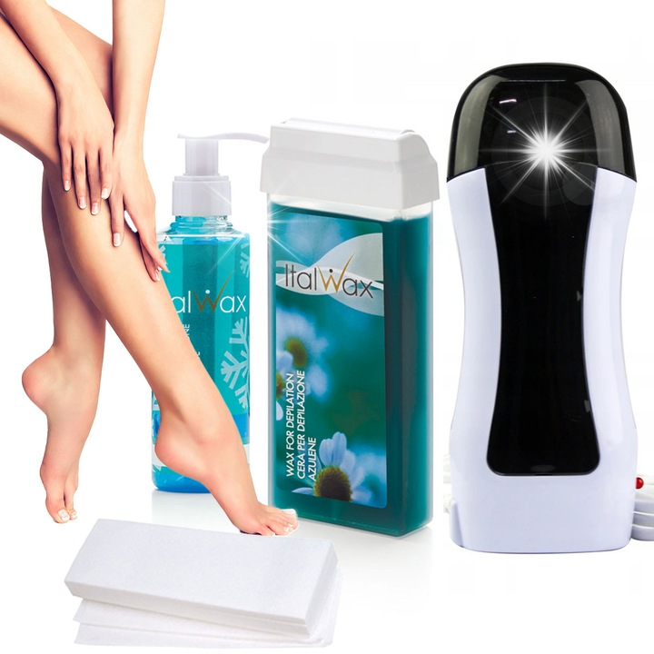 Комплект за депилация, ItalWax, Апарат, Кола маска, 50 ленти, охлаждащ гел 100мл