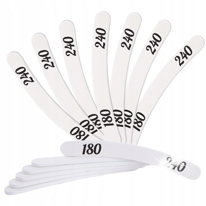 Set 100 pile cosmetice, Allepaznokcie, 180/240, alb