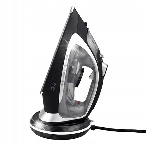 Fier de calcat cu abur fara fir Adler AD 5043, 2800W, 300ml, negru-argintiu, 33x19x16cm