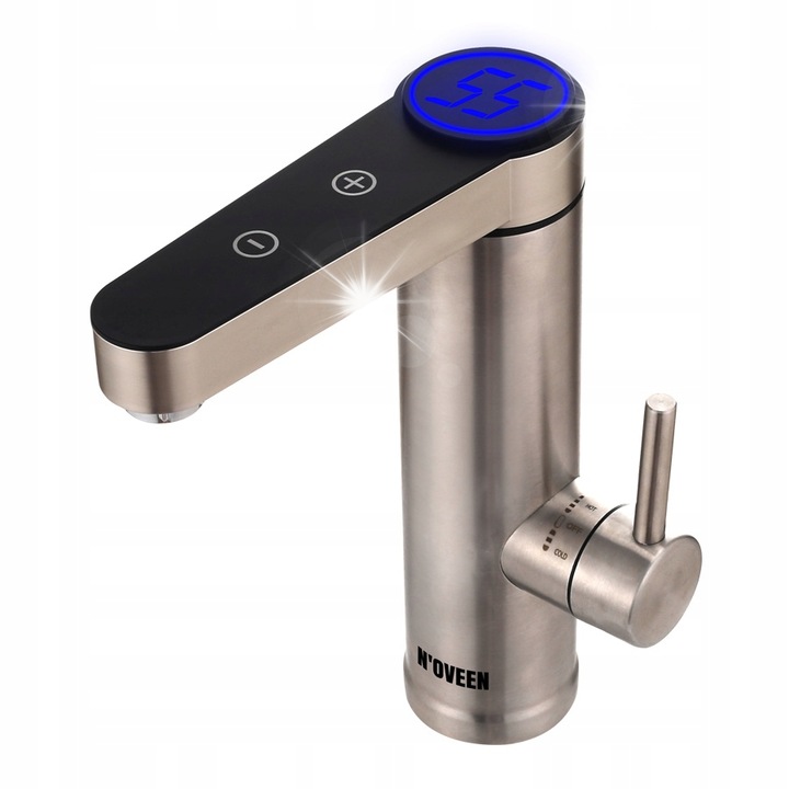 N'oveen IWH960 pillanatnyi vízmelegítő, rozsdamentes acél, pultra szerelhető, 3000W, 2,5 l/perc, 55°C