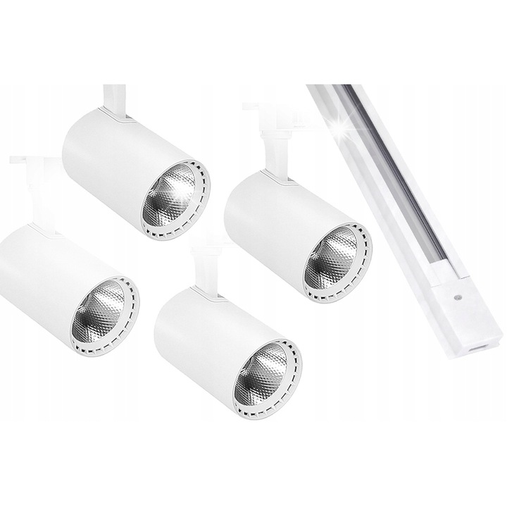 Decorya LED Spotlámpa Készlet, 4 db, 30W, Fehér, 1m