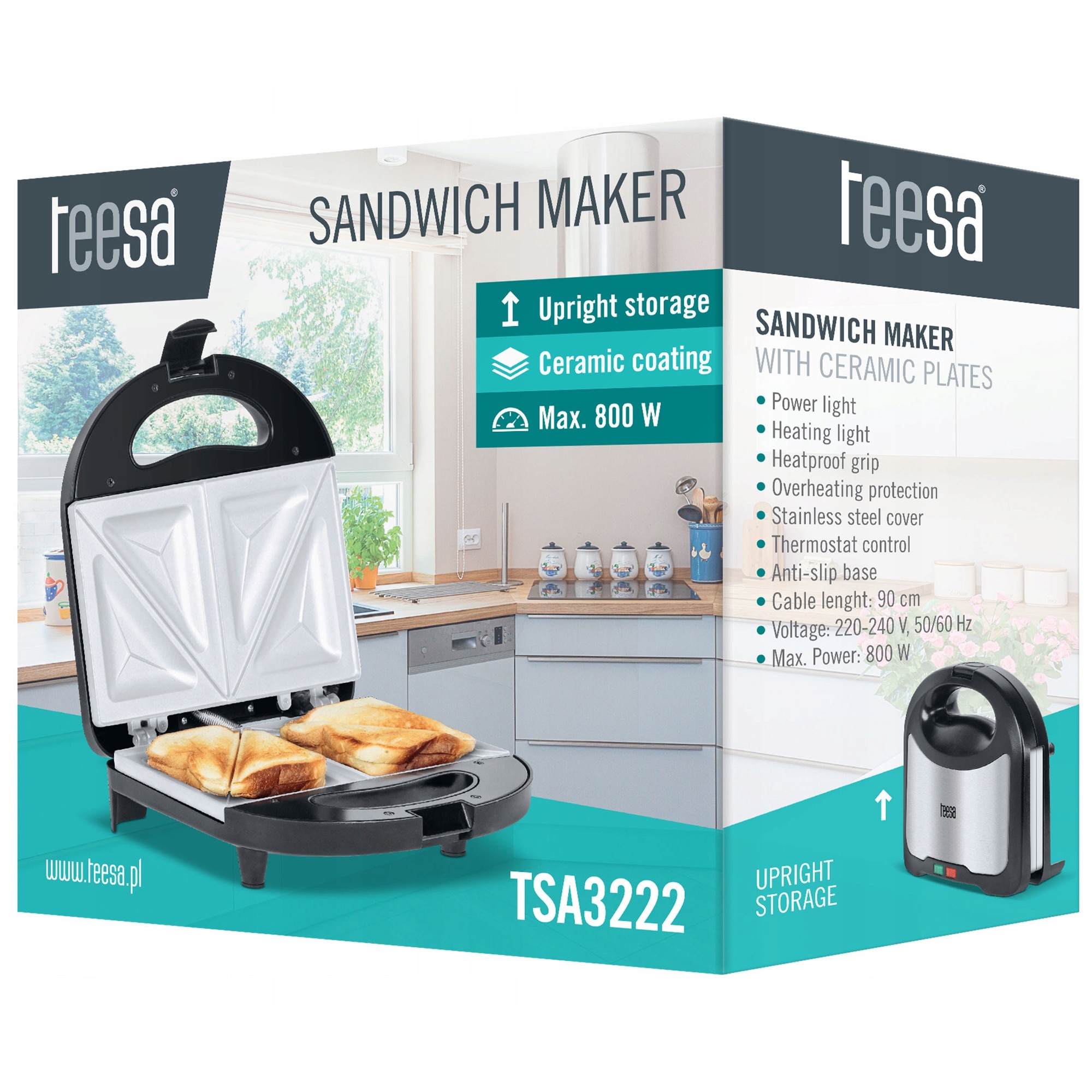 Sandwich maker ceramic teesa - eMAG.ro