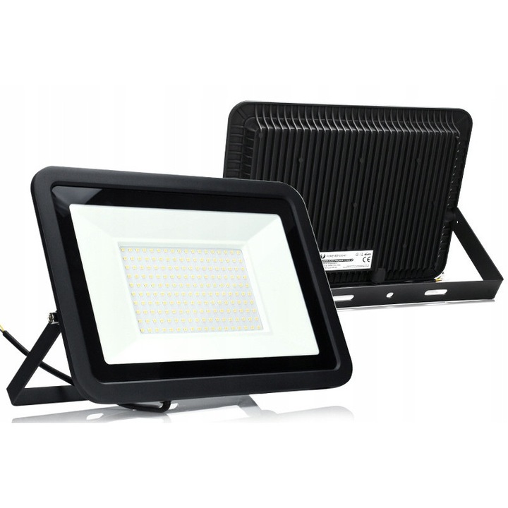 LED прожектор Decorya 100W, неутрално бяло 4500K, IP65, размери 243x195x33mm