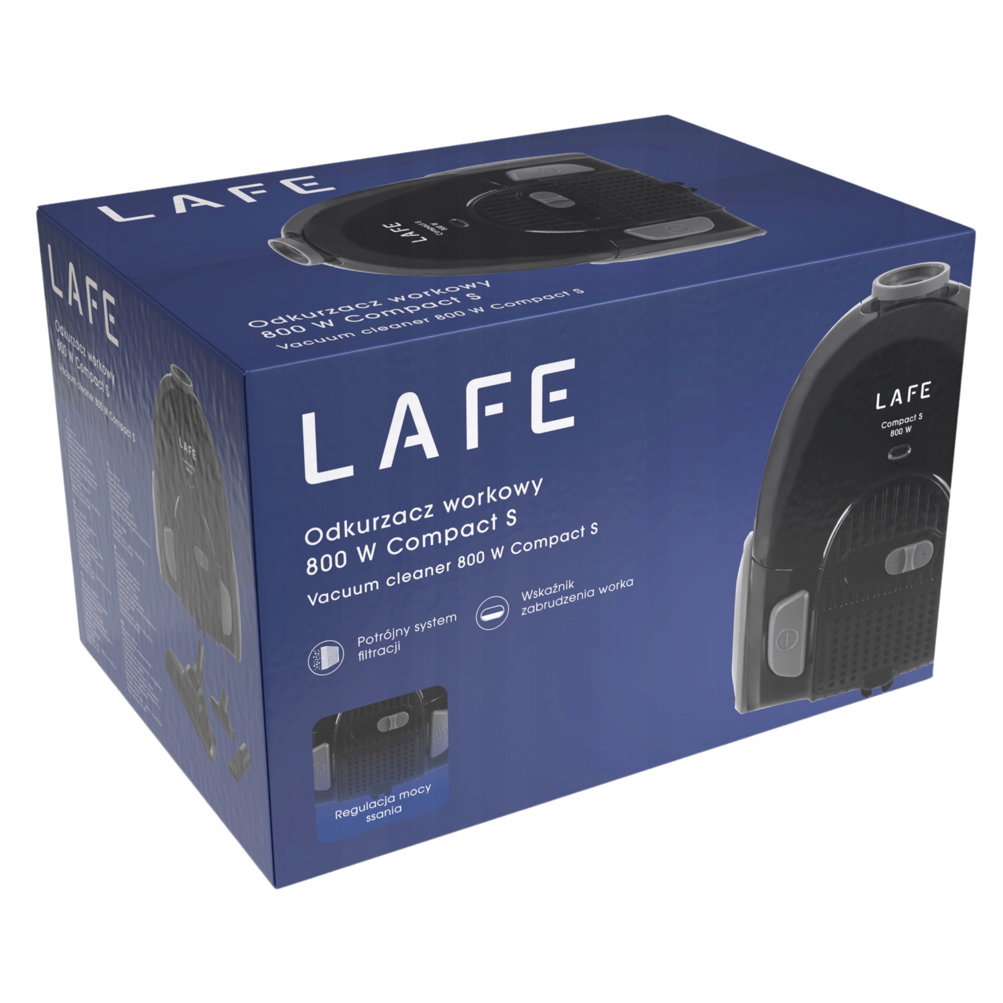 Aspirator Lafe OWJ001, 800W, 1L, negru, set cu 3 perii