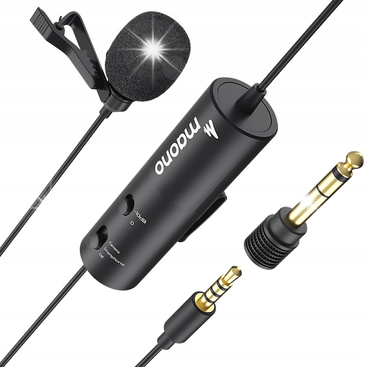 Mikrofon, Maono AU-102, 6m kábel, 3.5mm-6.5mm adapter