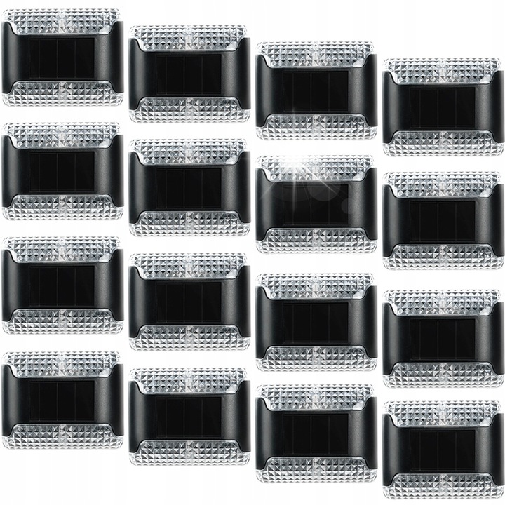 Név: 16x Lampa Solara Schoda készlet, Decorya, 4500K, Fekete, Méretek: 8x6,5x2cm