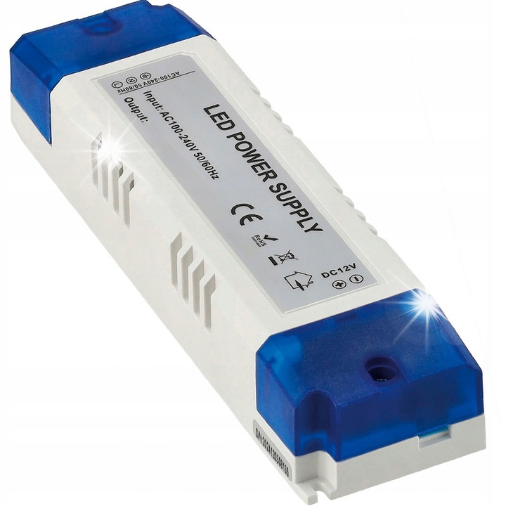Transformator interior 60W, Decorya, pentru benzi LED 24V, IP20 ...