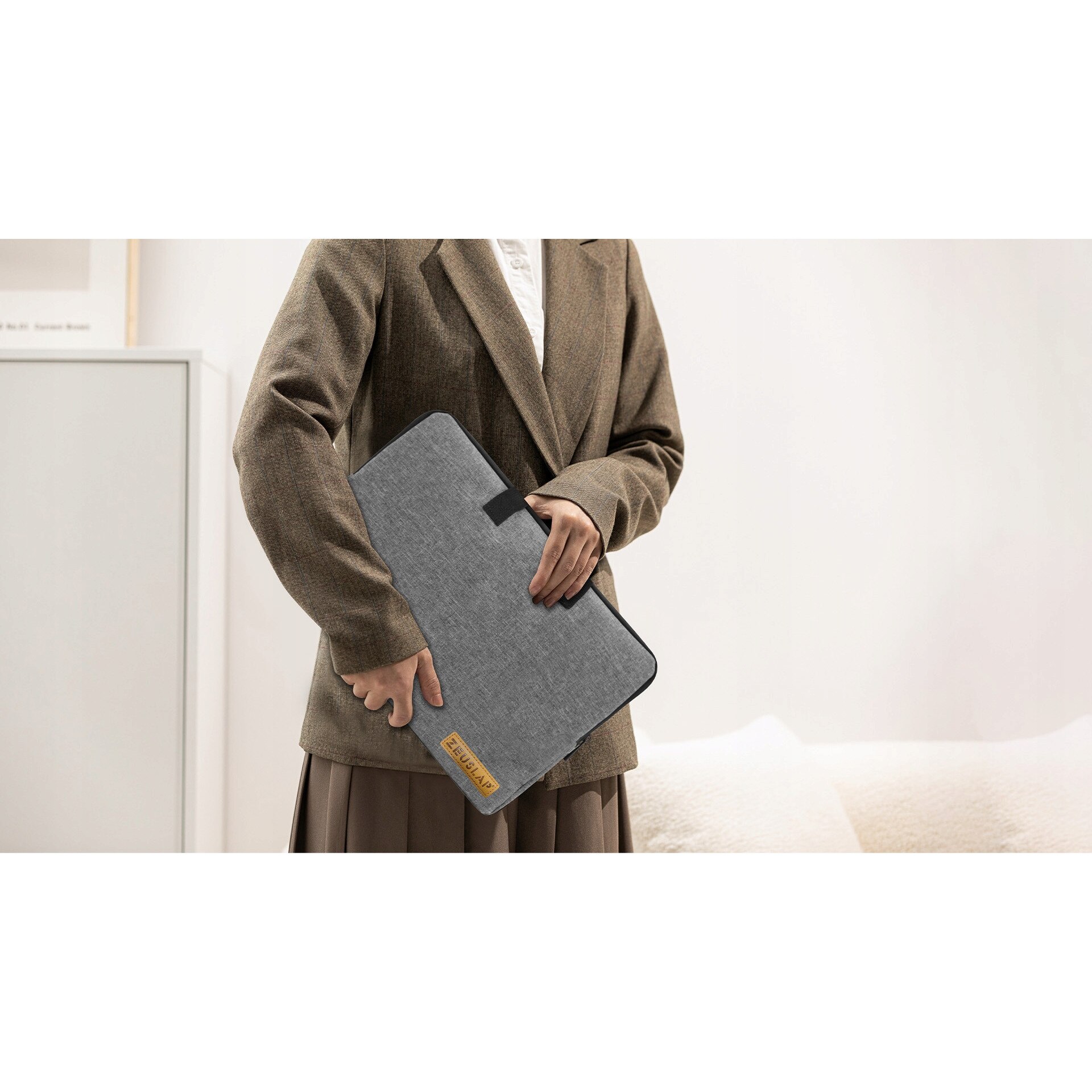 Torba pentru monitor 18.5", ZEUSLAP, ultralega, rezistenta la socuri, gri